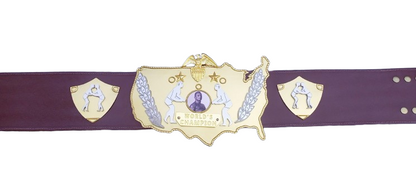 WWWF Nature Boy Buddy Rogers World Champion Belt 1963 Bruno Sammartino Leather