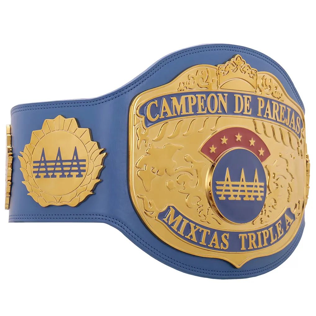 AAA World Mixed Tag Team Championship Title BeltChampionship BeltWWF Belt