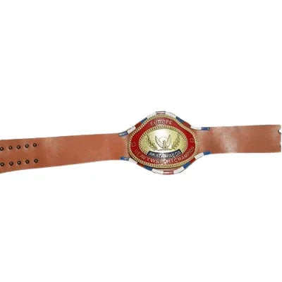 Akira Maeda NJPW Europe Wrestling Championship Title Belt - WWF Belt