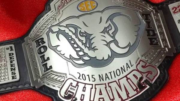 Alabama Roll tide 2015 National Championship Belt - WWF Belt