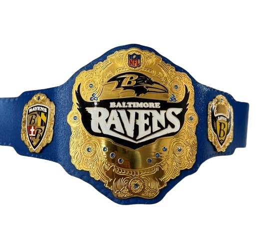Baltimore Ravens NFL Championship Wrestling Belt 2mm Brass Adult Size