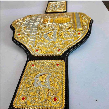 Big Gold World Die Cast Dual Plated Heavyweight Championship Belt
