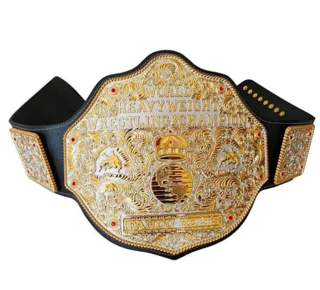Big Gold World Die Cast Dual Plated Heavyweight Championship Belt - WWF Belt