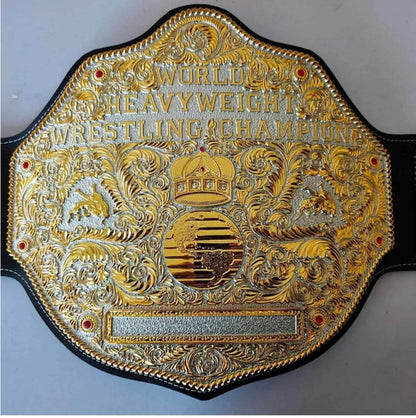 Big Gold World Die Cast Dual Plated Heavyweight Championship Belt - WWF Belt