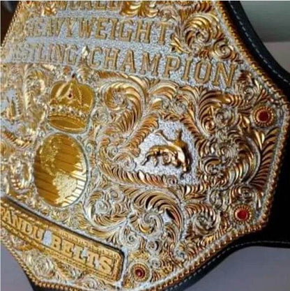 Big Gold World Die Cast Dual Plated Heavyweight Championship Belt - WWF Belt