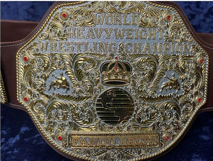 Big Gold World Die Cast Dual Plated Heavyweight Championship Belt - WWF Belt