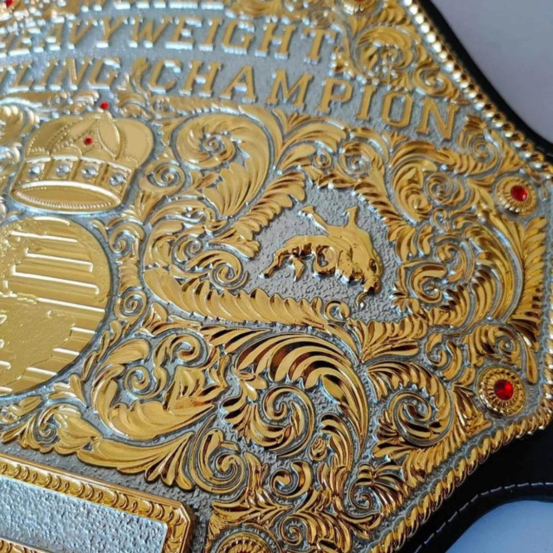 Big Gold World Die Cast Dual Plated Heavyweight Championship Belt - WWF Belt