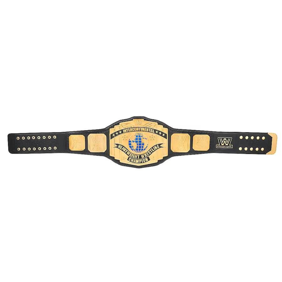 Black WWE Intercontinental Championship Replica Title Belt - WWF Belt