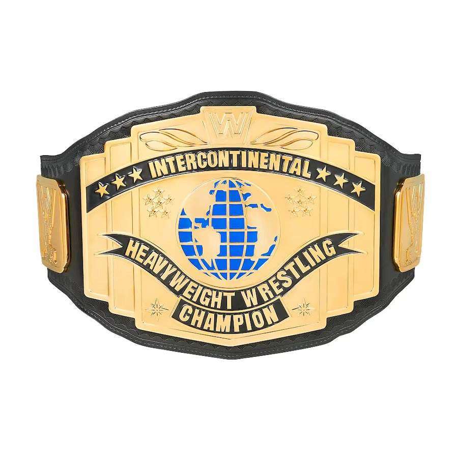 Black WWE Intercontinental Championship Replica Title Belt - WWF Belt