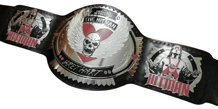 Bret Hart The Hitman Wrestling Championship Title Belt - WWF Belt