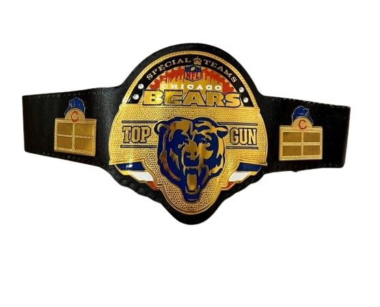 Chicago Bears NFL Championship Wrestling Belt 2mm Brass Adult Size