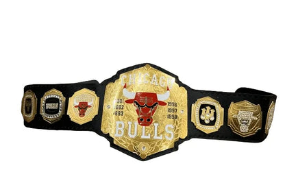 Chicago Bulls Basket Ball Championship Belt Adult Size 2mm Brass - WWF Belt