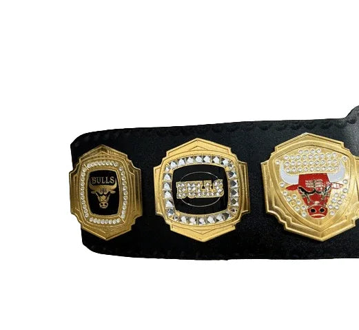Chicago Bulls Basket Ball Championship Belt Adult Size 2mm Brass - WWF Belt