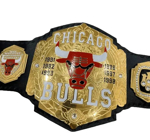 Chicago Bulls Basket Ball Championship Belt Adult Size 2mm Brass - WWF Belt