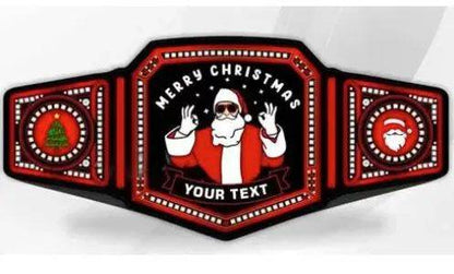 Customized Christmas Championship Replica Title Belt - WWF Belt