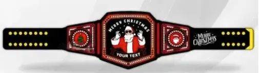 Customized Christmas Championship Replica Title Belt - WWF Belt