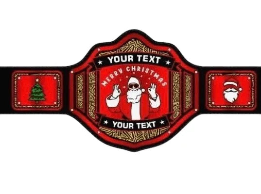 Customized Christmas Championship Replica Title Belt - WWF Belt