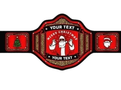 Customized Christmas Championship Replica Title Belt - WWF Belt