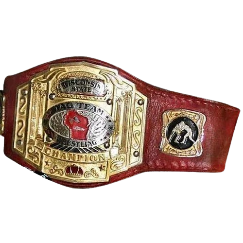 NWA Wisconsin State Tag Team Wrestling Champion Belt The Re-Gex Spanish Stew