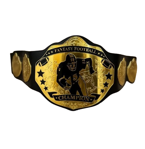 New Fantasy Football Championship belt Adult size In Brass 2mm Original Leather