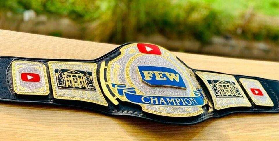 FEW world championship wrestling belts 2mm adult size Yotube logo - WWF Belt