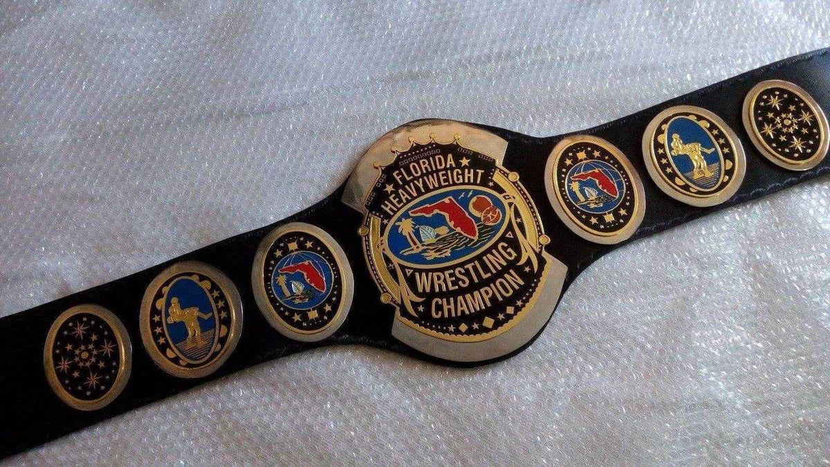 Florida Heavyweight Wrestling Championship Leather Title Belt