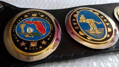 Florida Heavyweight Wrestling Championship Leather Title Belt - WWF Belt