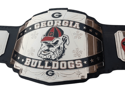 Georgia Bulldog Customized Title New Belt 2mm brass plates BlackChampionship BeltWWF Belt