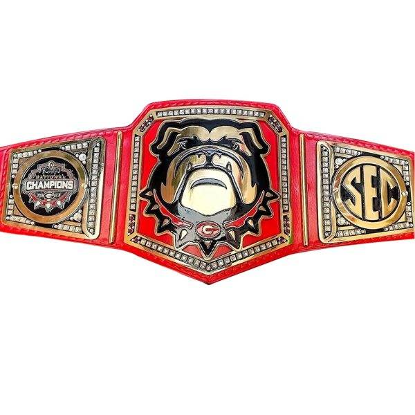 Georgia Bulldog National Customized Championship Belt - WWF Belt