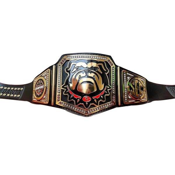 Georgia Bulldog National Customized Championship Title Belt - WWF Belt