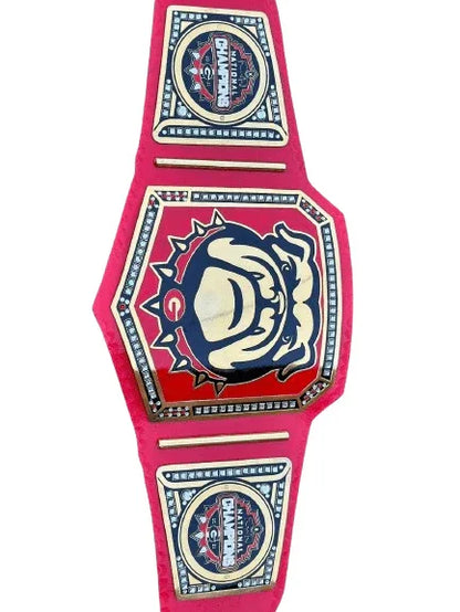 Georgia Bulldog NFL American Football Championship Belt - WWF Belt