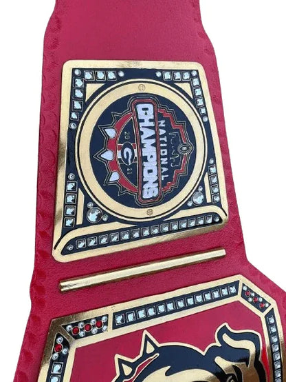 Georgia Bulldog NFL American Football Championship Belt - WWF Belt