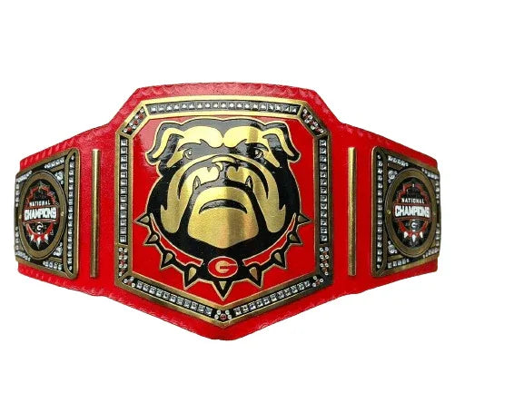 Georgia Bulldog NFL American Football Championship Belt - WWF Belt