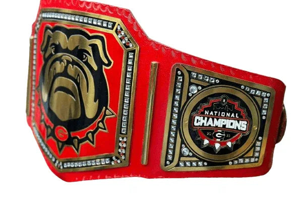 Georgia Bulldog NFL American Football Championship Belt - WWF Belt