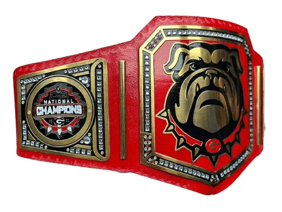 Georgia Bulldog NFL American Football Championship Belt - WWF Belt