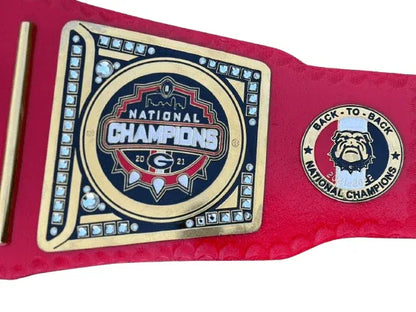 Georgia Bulldog NFL American Football Championship Belt - WWF Belt