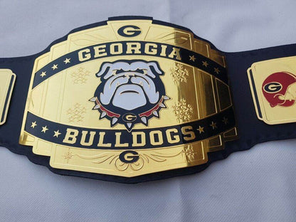Georgia Bulldogs Championship Wrestling Brass 2mm Belt Adult - WWF Belt