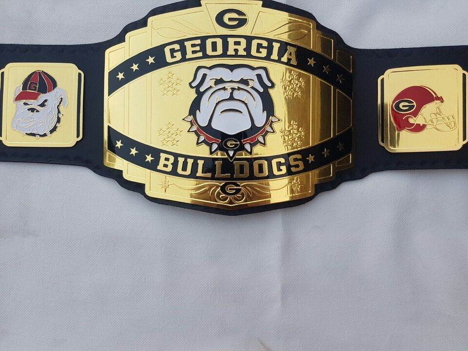 Georgia Bulldogs Championship Wrestling Brass 2mm Belt Adult - WWF Belt