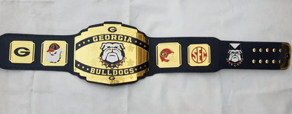Georgia Bulldogs Championship Wrestling Brass 2mm Belt Adult - WWF Belt
