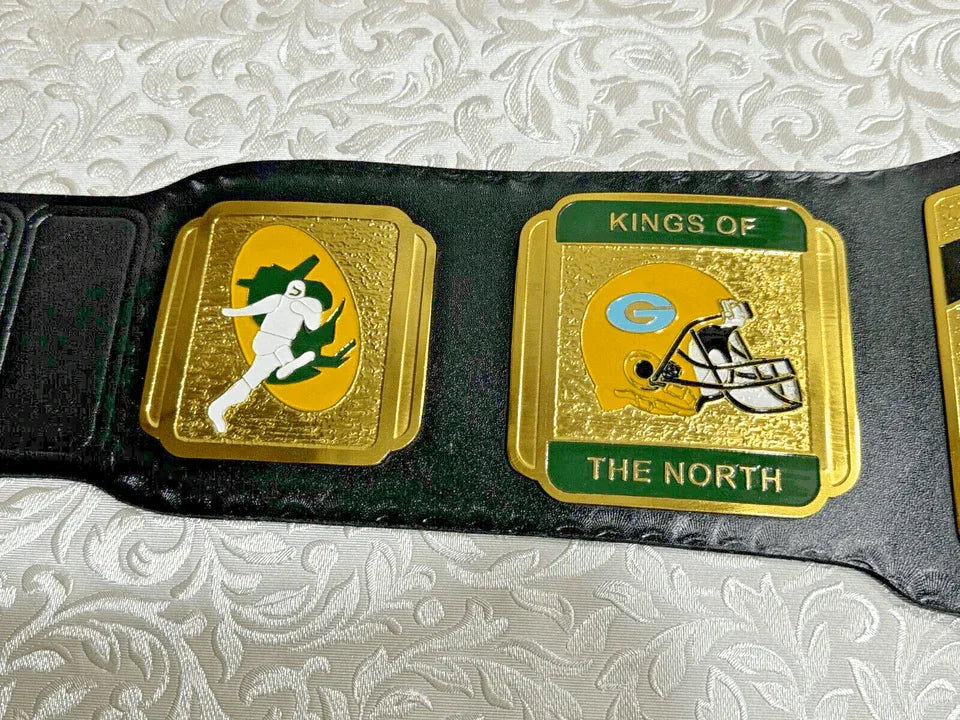 Green Bay Packers NFL Championship Wrestling Belt Brass Alloy - WWF Belt