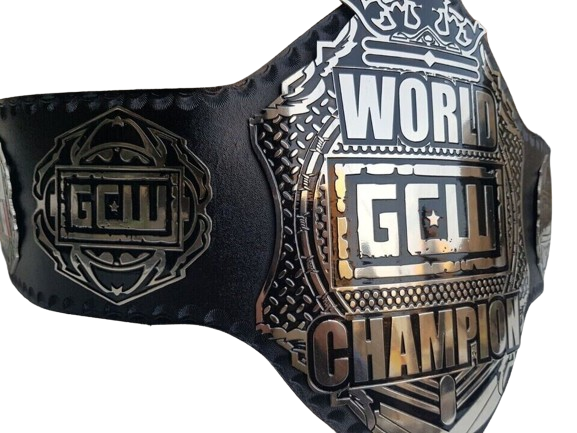 Game Changer Wrestling GCW World Championship Leather Belt Adult Brand New 2MM