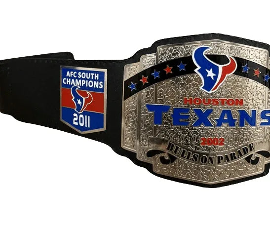Houston Texas NFL Championship Title Belt - WWF Belt