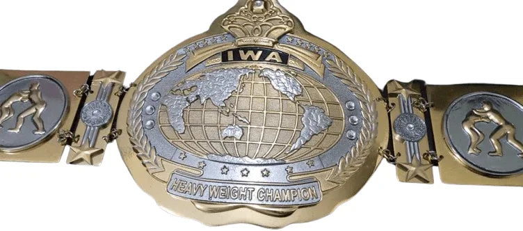 IWA World Junior Jr. Mid Heavyweight Wrestling Champion Belt - WWF Belt