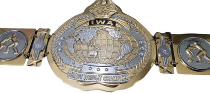 IWA World Junior Jr. Mid Heavyweight Wrestling Champion Belt - WWF Belt