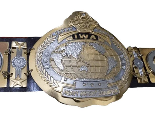 IWA World Junior Jr. Mid Heavyweight Wrestling Champion Belt - WWF Belt