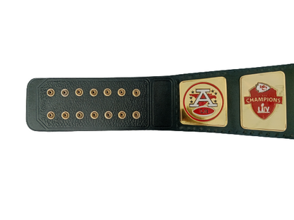 Kansas City Chiefs Kc Nfl Championship Wrestling Belt 2mm Brass Adult Size