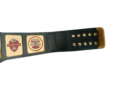 Kansas City Chiefs Kc Nfl Championship Wrestling Belt 2mm Brass Adult Size