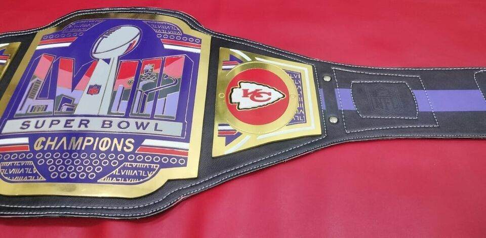 Kansas City Chiefs Edition Super Bowl LVIII Champions Legacy Title Belt - WWF Belt