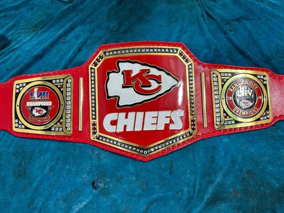 Kansas City Chiefs Super bowl Football NFL Championship Belt - WWF Belt