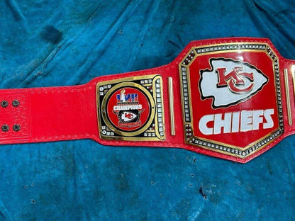 Kansas City Chiefs Super bowl Football NFL Championship Belt - WWF Belt